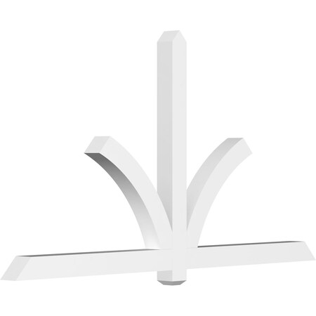 Ekena Millwork Redmond Architectural Grade PVC Gable Bracket, 84"W x 45 1/2"H x 4"D x 4"F, 13/12 Pitch GBP084X46X0404RED00